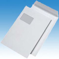 250 Versandtaschen C4 (229 x 324 mm) wei�, mit Fenster